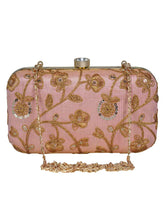 Tulle Sequines Embroidered Faux Silk Clutch