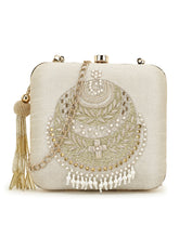 Vista Embellished Faux Silk Clutch
