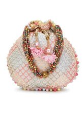 Dangle Sequin Embroidered Faux Silk Potli