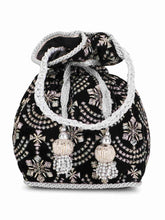 Dangle Ethnic Embroidered Velvet Potli