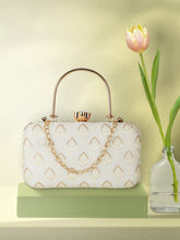 Hue Damask Embroidered Faux Silk Clutch