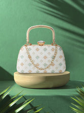 Hue Diamond Embroidered Faux Silk Clutch