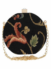 Loom Jacquard Fabric Round Clutch