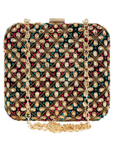 Vista Embroidered & Embelished Square Clutch