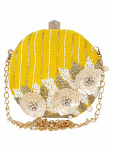 Adorn Embelished Velvet Fabric Clutch