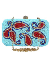 Adorn Embellished Faux Silk Clutch