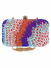 Adorn Embellished Faux Silk Clutch