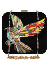 Vista Embroidered Velvet Box Clutch