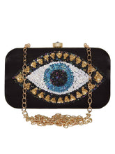 Adorn Embellished Faux Silk Clutch