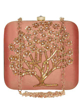 Vista Embroidered Faux Silk Clutch