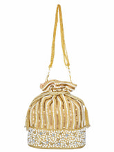 Dangle Sequines Embellished Faux Slik Potli