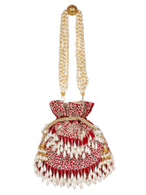 Dangle Sequines Embellished Velvet Potli