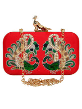 Adorn Embroidered Faux Silk Clutch