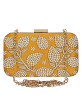 Adorn Embellished Faux Silk Clutch