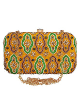 Adorn Embroidered Faux Silk Clutch