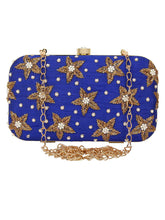 Adorn Embellished Faux Silk Clutch