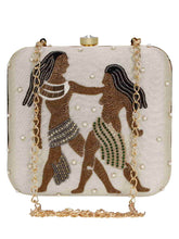 Zodiac Embellished Faux Silk Clutch Gemini