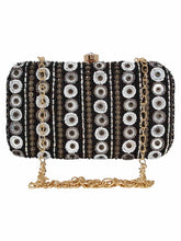 Adorn Embellished Faux Silk Clutch