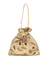 Glitz Embellished Faux Silk Potli