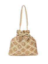 Glitz Embellished Faux Silk Potli