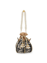 Lotus Velvet Embellished Potli