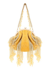 Pochette Faux Silk Stripe Embellished Clutch