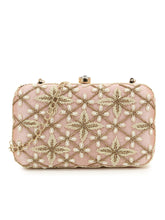 Adorn Embellished Faux Silk Clutch