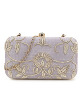 Adorn Embellished Faux Silk Clutch