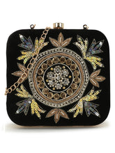 Vista Embellished Velvet Clutch