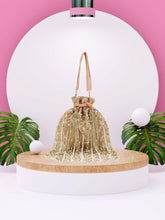 Dangle Ogee Embellished Velvet Potli