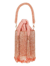 Dangle Striped Embellished Velvet Potli