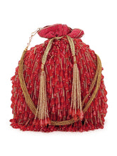 Dangle Beaded Velvet Potli