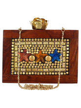 Balk Mosaic Wooden and Stone Clutch