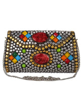 Jewel Mosaic Metal Clutch
