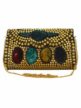 Jewel Mosaic Metal Clutch