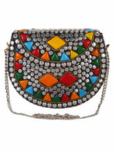 Jewel Mosaic Metal Clutch