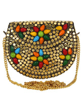 Jewel Mosaic Metal Clutch