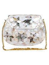 Marvelous Mosaic Metal Marble Clutch