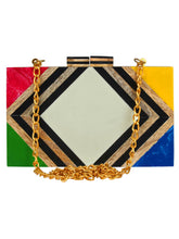 Balk Geometric Wooden Clutch Multi