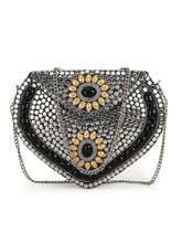 Mosaic Metal Floral Mosaic Clutch