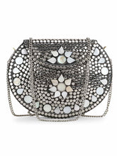 Mosaic Metal Floral Mosaic Clutch