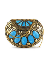 Mosaic Metal Embellished Clutch