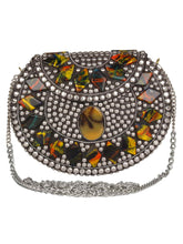 Jewel Mosaic Metal Clutch