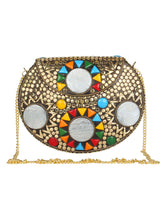 Jewel Mosaic Metal Clutch