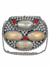 Marvelous Mosaic Metal Shells Clutch