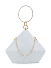 Trey Art Silk Shimmer Self Design Clutch