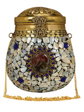 Cask Mosaic Metal Clutch