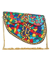 Spiffy Mosaic Metal Clutch