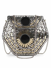 Mosaic Metal & Stone Floral Mosaic Clutch