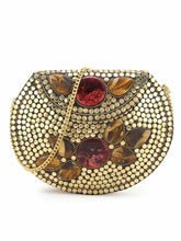 Mosaic Metal & Stones Embellished Clutch